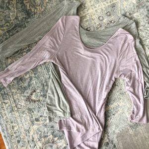 3/4 length sleeve scoop neck shirt